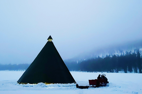 Rovaniemi: Ice Fishing, Snowmobile, and Net Fishing Tour