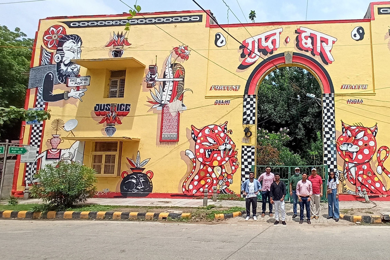 New Delhi : Visite de l'art de rue de Delhi bohème avec Lake Cafe