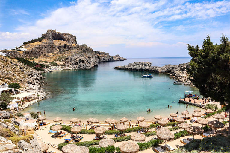 Från Rhodos: Lindos tur-retur busstransfer med fri tidRhodos: Bussresa till Lindos tur och retur med fri tid