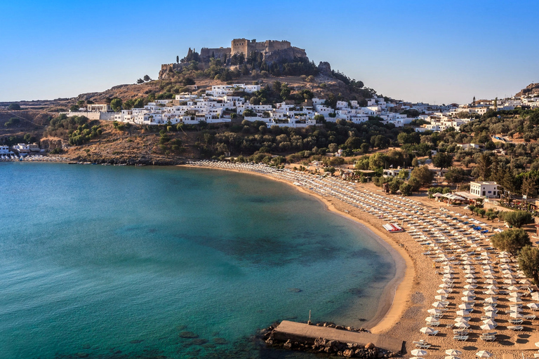 Från Rhodos: Lindos tur-retur busstransfer med fri tidRhodos: Bussresa till Lindos tur och retur med fri tid