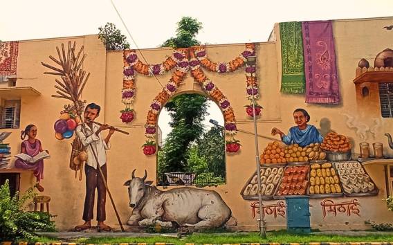 Neu Delhi: Lodhi Art District Fahrradtour mit Frühstück