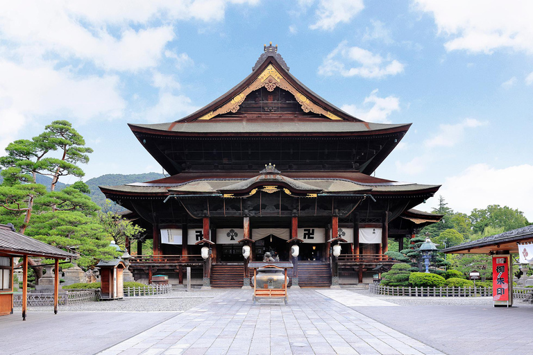 Nagano : Singes des neiges, temple Zenkoji et saké - visite privée d'une journéeExcursion d'une journée aux singes des neiges, au temple Zenkoji et au saké