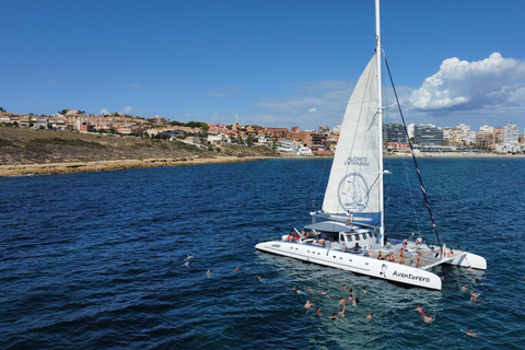 Alicante: Crucero de 3 horas en catamarán por la costa con snorkel