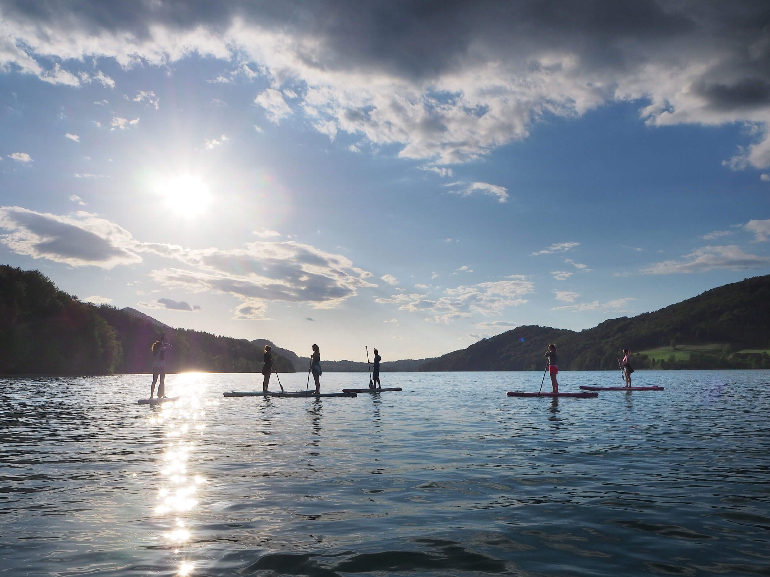 Mondsee: Stand-Up-Paddle-Board-Verleih und -Schulung