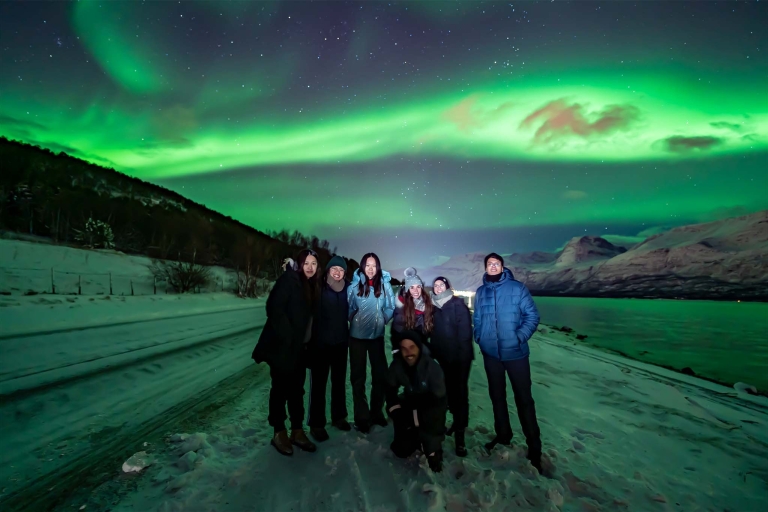 Tromsø : Chasse aux aurores boréales guidée avec portrait