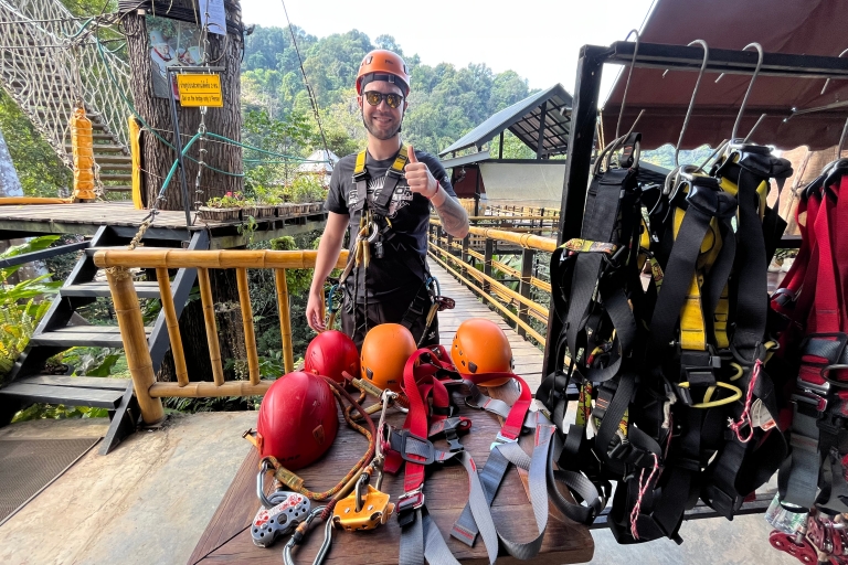 Chiang Mai Zipline: Sky Hawk Experience groepsreisTour met hoteltransfers in het stadscentrum van Chiang Mai