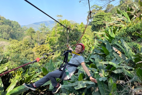Tyrolienne de Chiang Mai : Visite de groupe Sky Hawk ExperienceTour avec transferts d'hôtel à Chiang Mai City Center