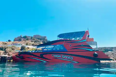 Kolympia: Fast Boat to Rhodes Town Return Ticket