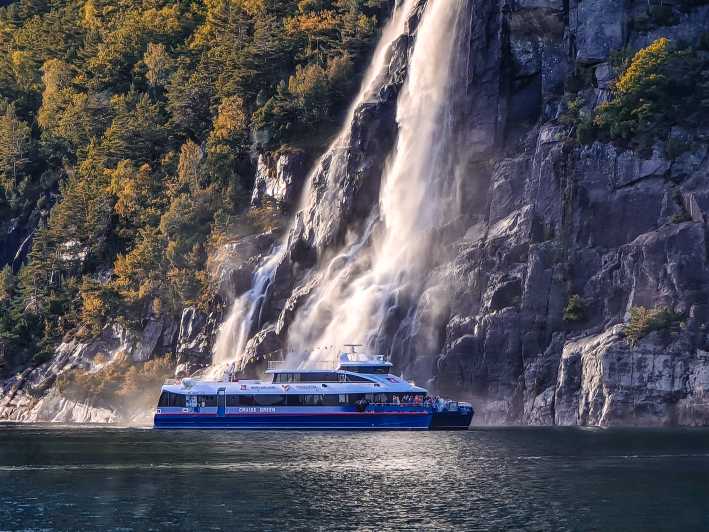 stavanger scenic fjord cruise to lysefjord and preikestolen