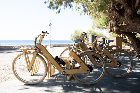 Santorini&#039;s Private Wooden E-Bike Tour with Lunch or DinnerBike Tour with Dinner | Santorini 4-hour Wooden e-Bike Tour