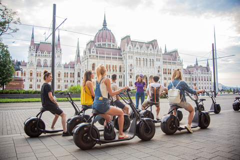 Top sights of Pest downtown on e-scooters incl. ParliamentBudapest: E-Scooter Tour of Downtown Pest with A Local Guide