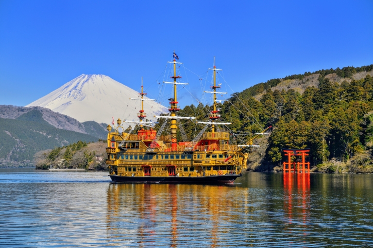 Ab Tokio: Tagestour zum Fuji und nach Hakone mit BootsfahrtTour mit Mittagessen ab Matsuya Ginza & Rückfahrt per Bus