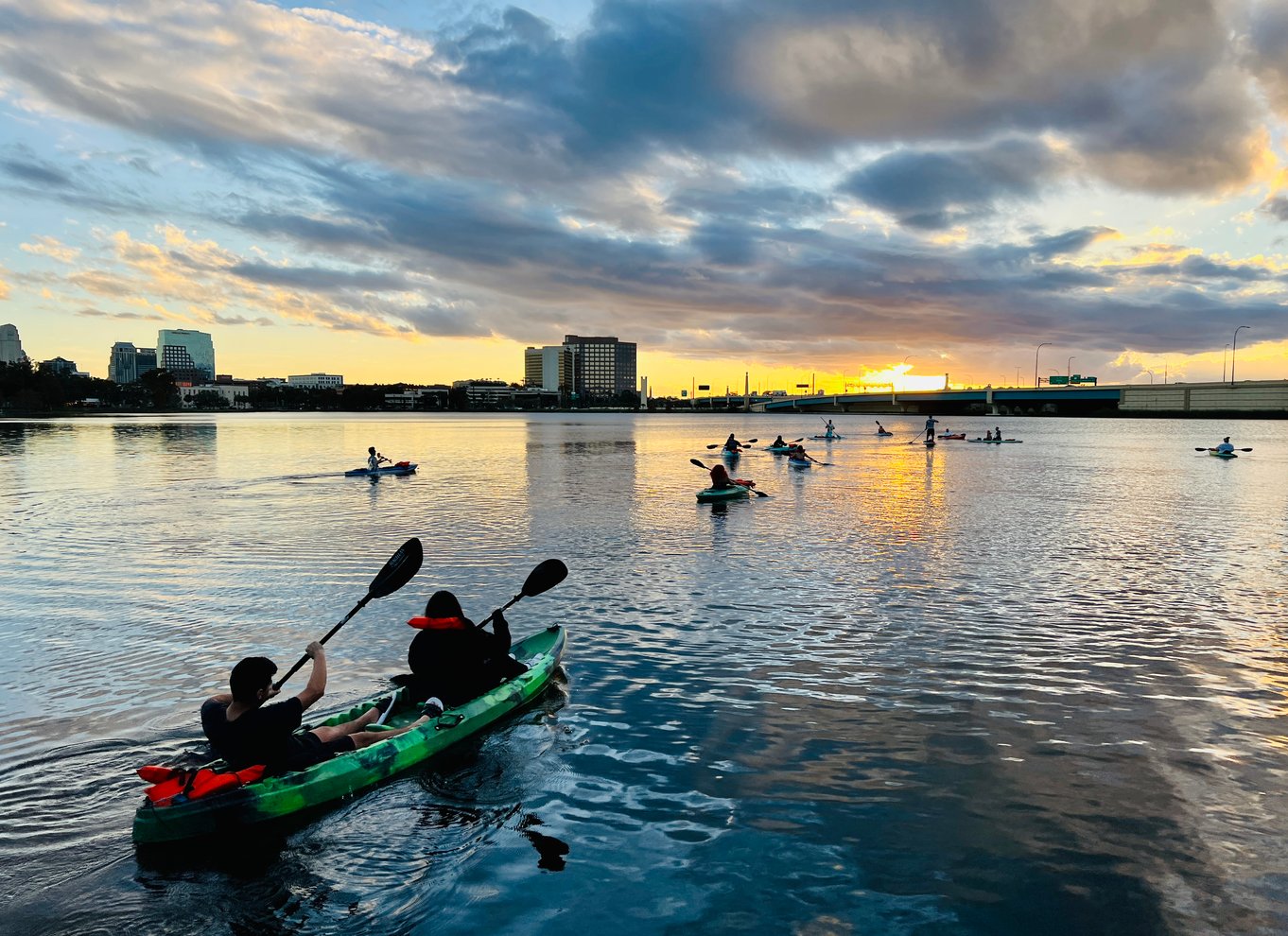 Orlando: Solnedgangstur i klar kajak eller paddleboard i paradis