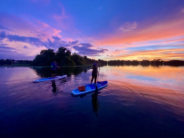 Visit Orlando Sunset Clear Kayak or Paddleboard in Paradise Tour in Lake Mary