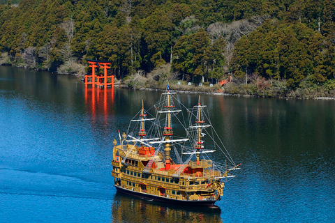 Depuis Tokyo : Excursion au Mont Fuji et à Hakone avec retour en train BulletRetour en train Bullet Shinkansen avec déjeuner inclus