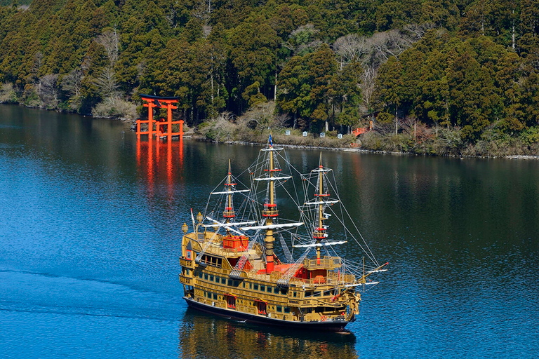 Depuis Tokyo : Excursion au Mont Fuji et à Hakone avec retour en train BulletRetour en train Bullet Shinkansen avec déjeuner inclus