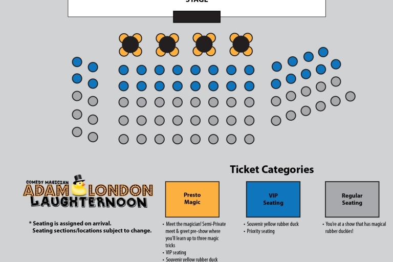 Adam London LAUGHTERNOON VIP Seating $30 Special