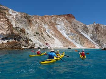 Milos: Guided Kayaking Trip with Snorkelling & Lunch