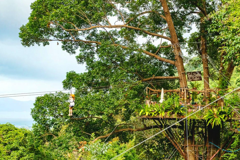 Ko Samui: Tree Bridge Jungle Zipline and Waterfall Adventure Tour Starting at 11.30 w/ Extended Pickup and Drop-off Area