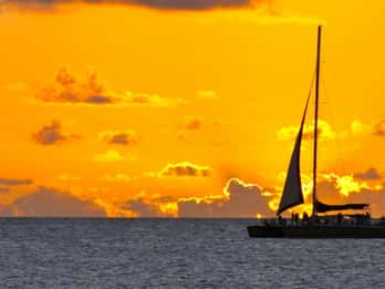 Cambrils: Costa Dorada Sunset Catamaran Cruise with Drinks