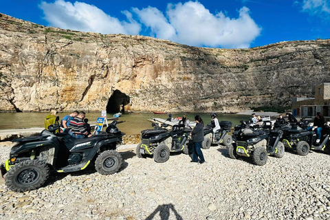 Från Malta: Blå lagunen och Gozo-tur med fyrhjulingar och middagDelad fyrbäddsrum