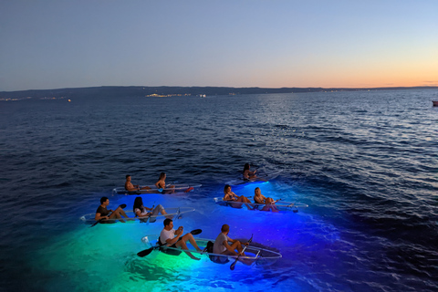 Split : Visite guidée en kayak dans la nuit illuminéeSplit : Excursion guidée en kayak dans la soirée illuminée