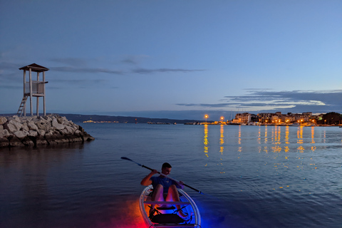 Split : Visite guidée en kayak dans la nuit illuminéeSplit : Excursion guidée en kayak dans la soirée illuminée