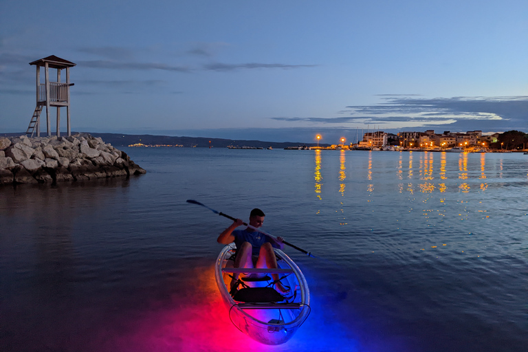 Split: Excursión guiada nocturna iluminada en kayakSplit: Excursión guiada en kayak por la noche iluminada