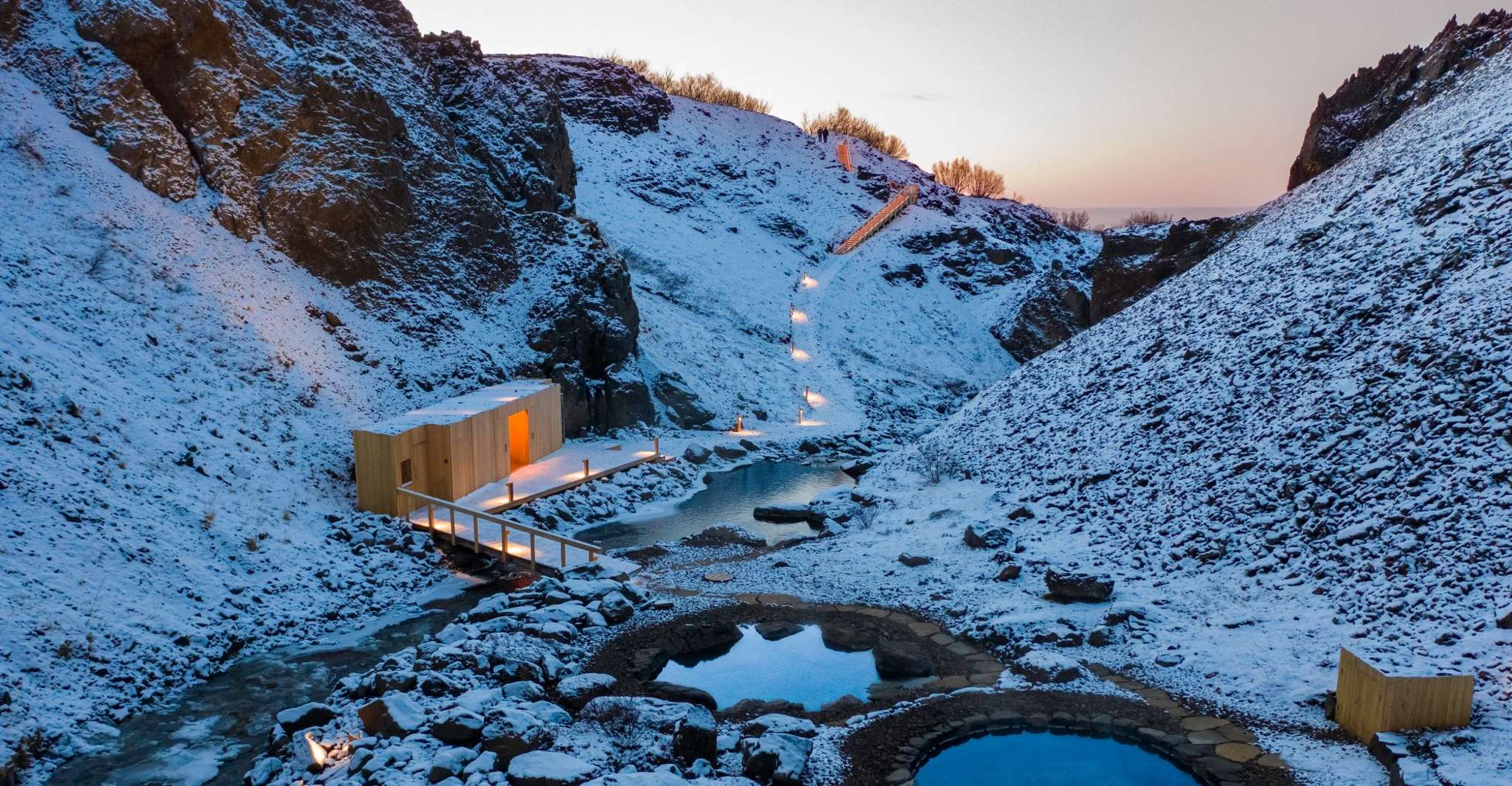 Husafell, Canyon Baths Soak with short Highlands Hike - Housity