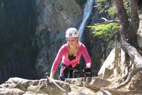 Ötztal: Via Ferrata Climbing Tour at Lehner Waterfall