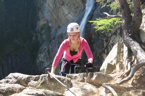 Ötztal: Via Ferrata Klettersteig Tour am Lehner Wasserfall