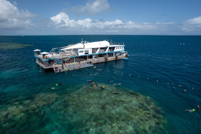 Ultieme cruise op het Great Barrier Reef met Marine World PontoonCruise met Marine Marine World Pontoon & Guided Snorkel