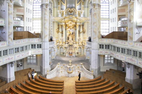 Drezno: 60-min. Wycieczka piesza po mieście z koncertem w kościele FrauenkircheDrezno: 60-minutowa wycieczka z przewodnikiem obejmująca wszystkie najważniejsze atrakcje