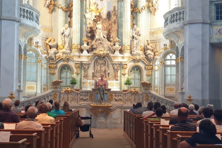 Dresden: 60 min. Stadsrondleiding met Frauenkirche ConcertDresden: 60-minuten wandeltour met gids langs alle hoogtepunten