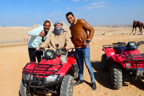 Woestijnsafari per quad rond piramides genietend van zonsondergangWoestijnsafari per quad rond piramides genietend van zonsondergang o