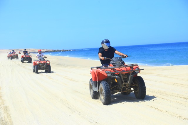 Visit Cabo ATV Beach and Dune Tour Mega Burrito & Tequila in Cabo San Lucas, México