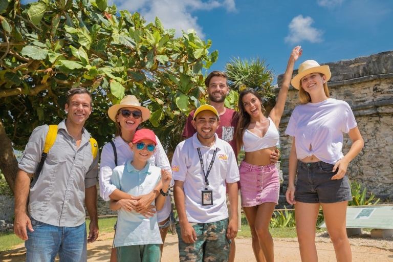 Au départ de Cancun : Visite guidée d'une demi-journée : Tulum, plongée en apnée et CenoteSeulement Akumal