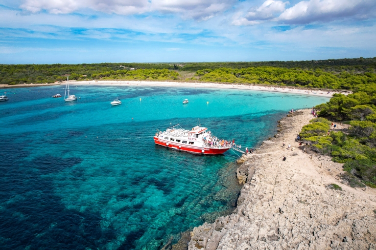Minorque : journée d'excursion en bateau av. déjeuner paellaExcursion avec prise en charge à l'hôtel