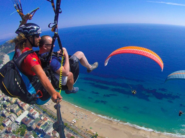 Visit From Antalya Alanya Paragliding Experience with Beach Visit in Alanya