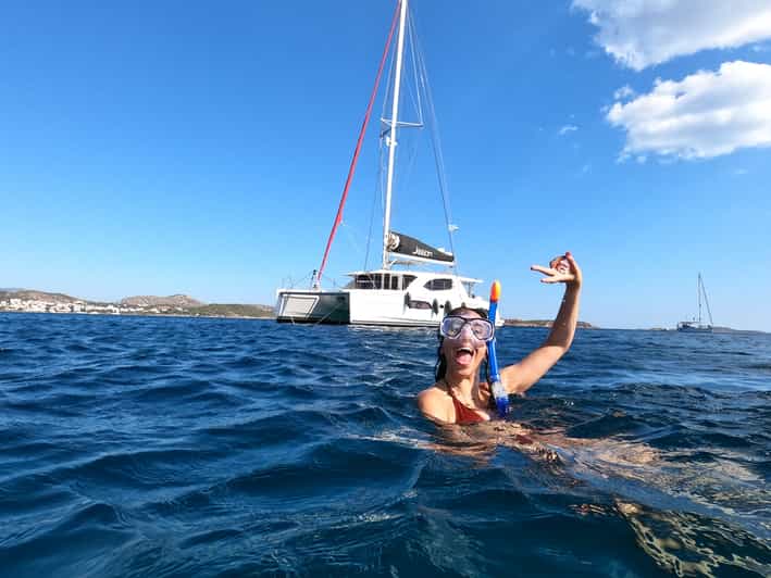 Athens Full-day cruise with a sailing catamaran
