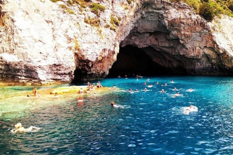From Corfu: Paxos, Antipaxos & Blue Caves Day Trip by Boat Paxos, Antipaxos and Blue Caves boat tour with Trasfer