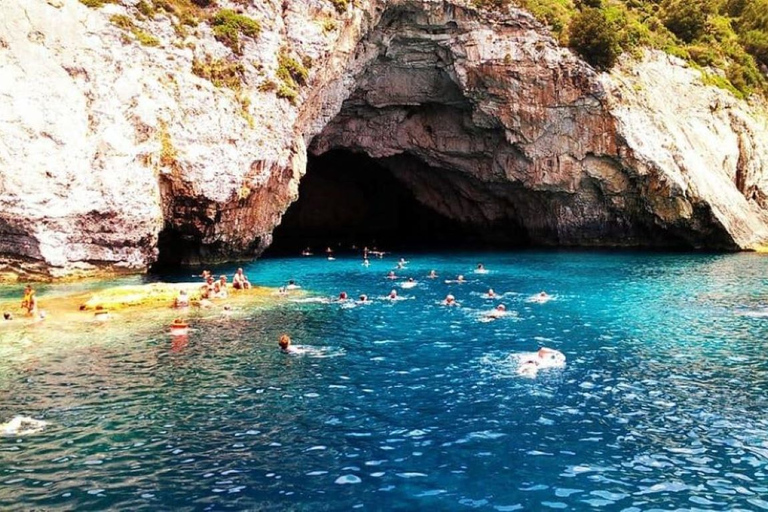 From Corfu: Paxos, Antipaxos & Blue Caves Day Trip by Boat Paxos, Antipaxos and Blue Caves boat tour with Trasfer