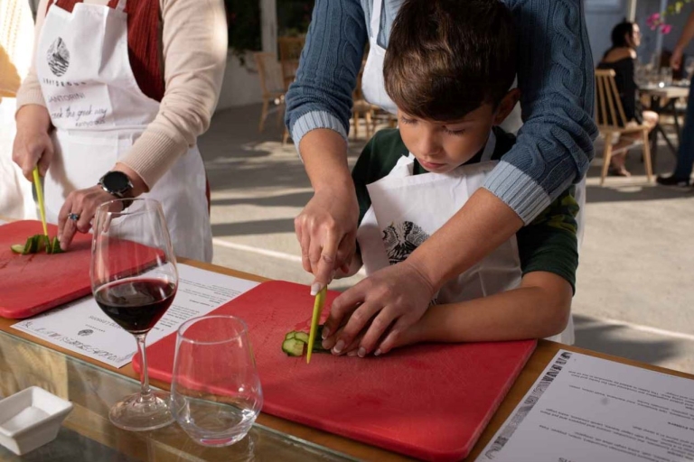 Santorini: Greek Food Cooking Class with Wine Tasting