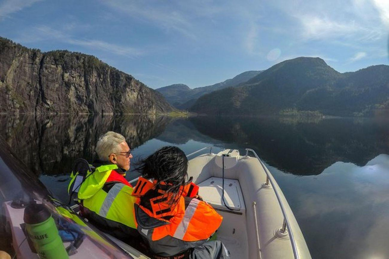 Bergen: Fiordo de Bergen en zodiac o barco pontón