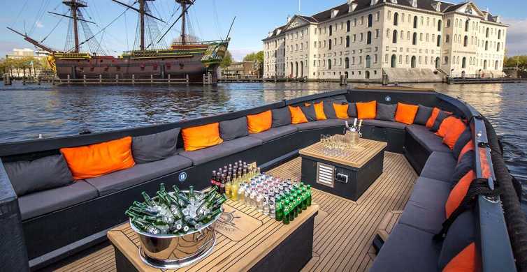 Amsterdam: Croazieră cu barca deschisă cu opțiunea de băuturi nelimitate