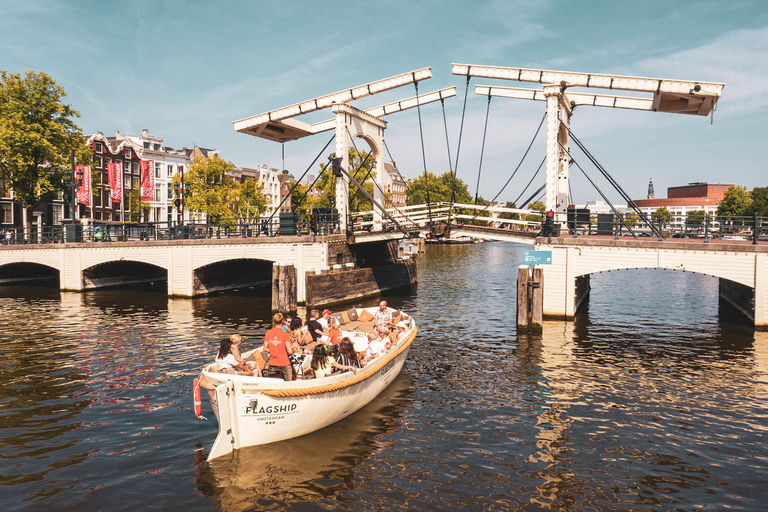 Amsterdam: Open Boat Cruise with Unlimited Drinks Option Rijksmuseum Meeting Point without Drinks