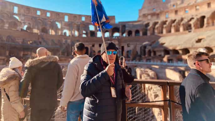 Rome: Colosseum with Arena, Roman Forum, and Palatine Hill