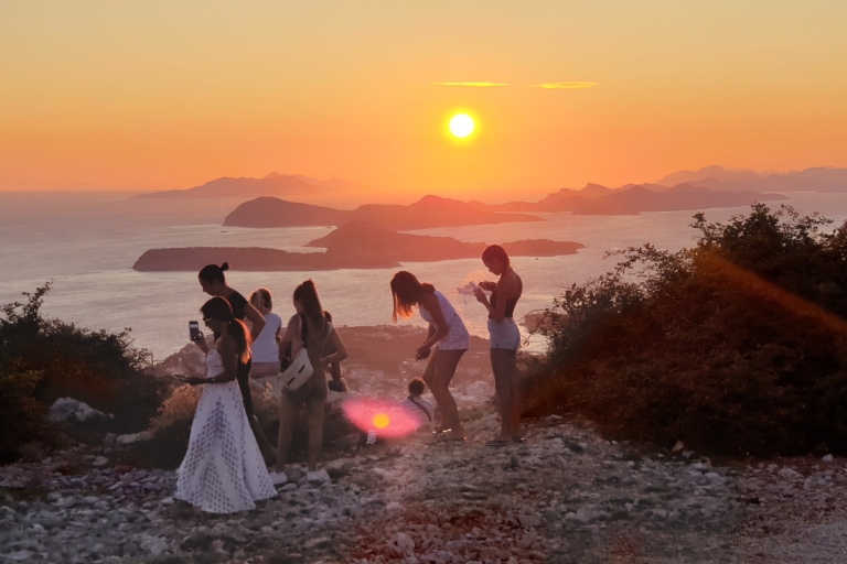 Dubrownik: Sunset Panorama Tour z lampką wina?Wycieczka o zachodzie słońca Wyjazd z Port Gruz