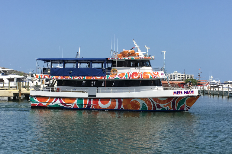 Miami: cruise bij zonsondergang met huizen van beroemdheden en open barCocktailcruise bij zonsondergang in Miami