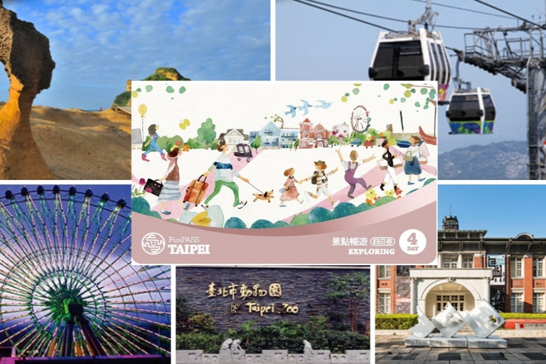 Taipei: Fun Pass & Travel Card with Entry to 23 Attractions 4-Day Pass